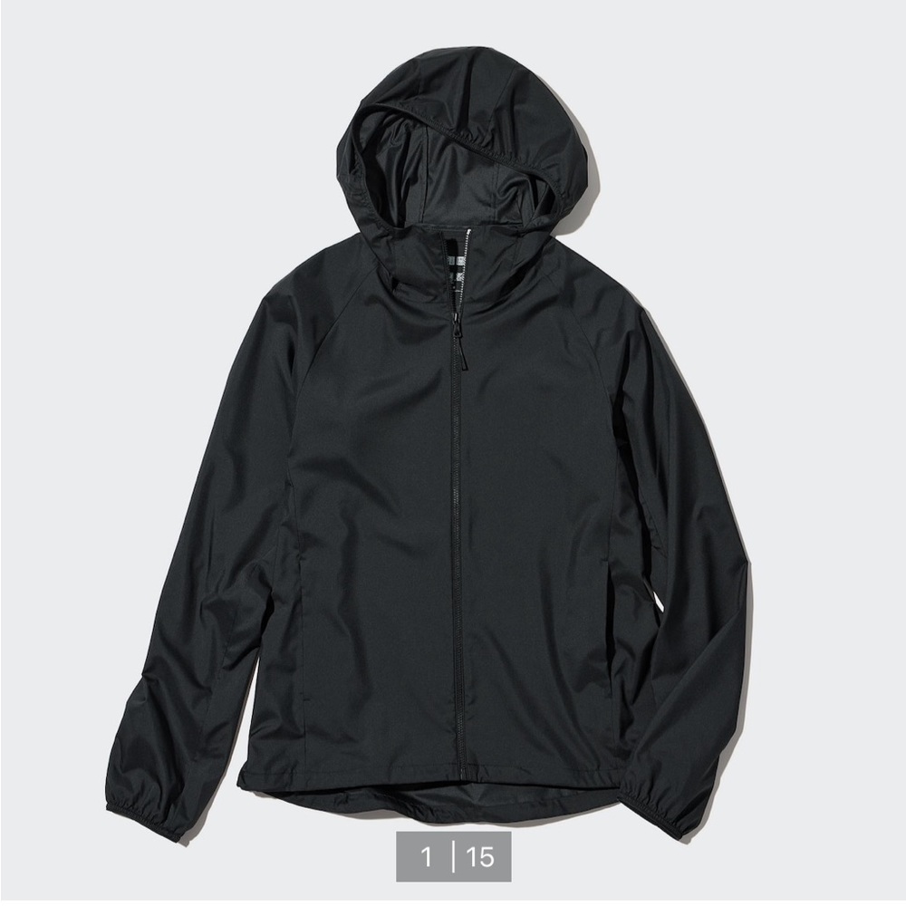 COPY - UNIQLO NWT UV PROTECTION POCKETABLE JACKET SIZE XS BLACK